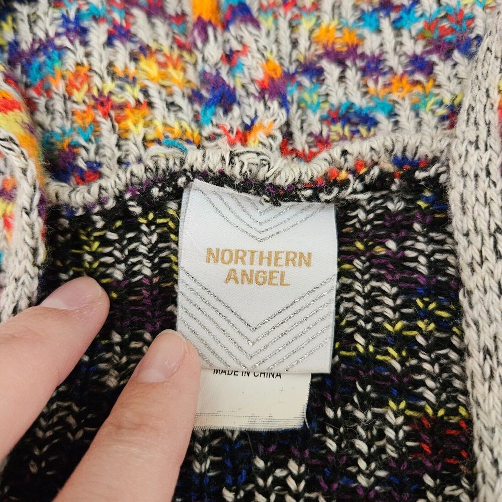 Northern Angel Rainbow Southwestern Print Hooded Longline Duster Cardigan Sz 2X - Picture 5 of 9